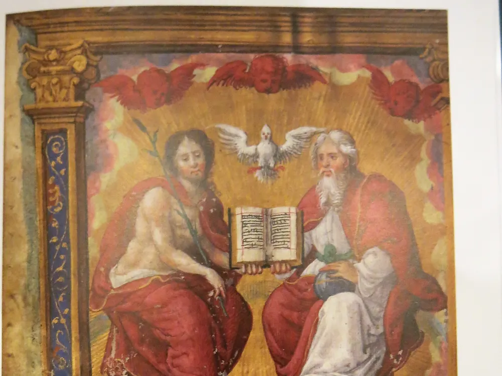 Page enluminée d’un livre d’heures de la Renaissance.